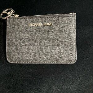 Michael Kors Black/Silver Key & Card Holder